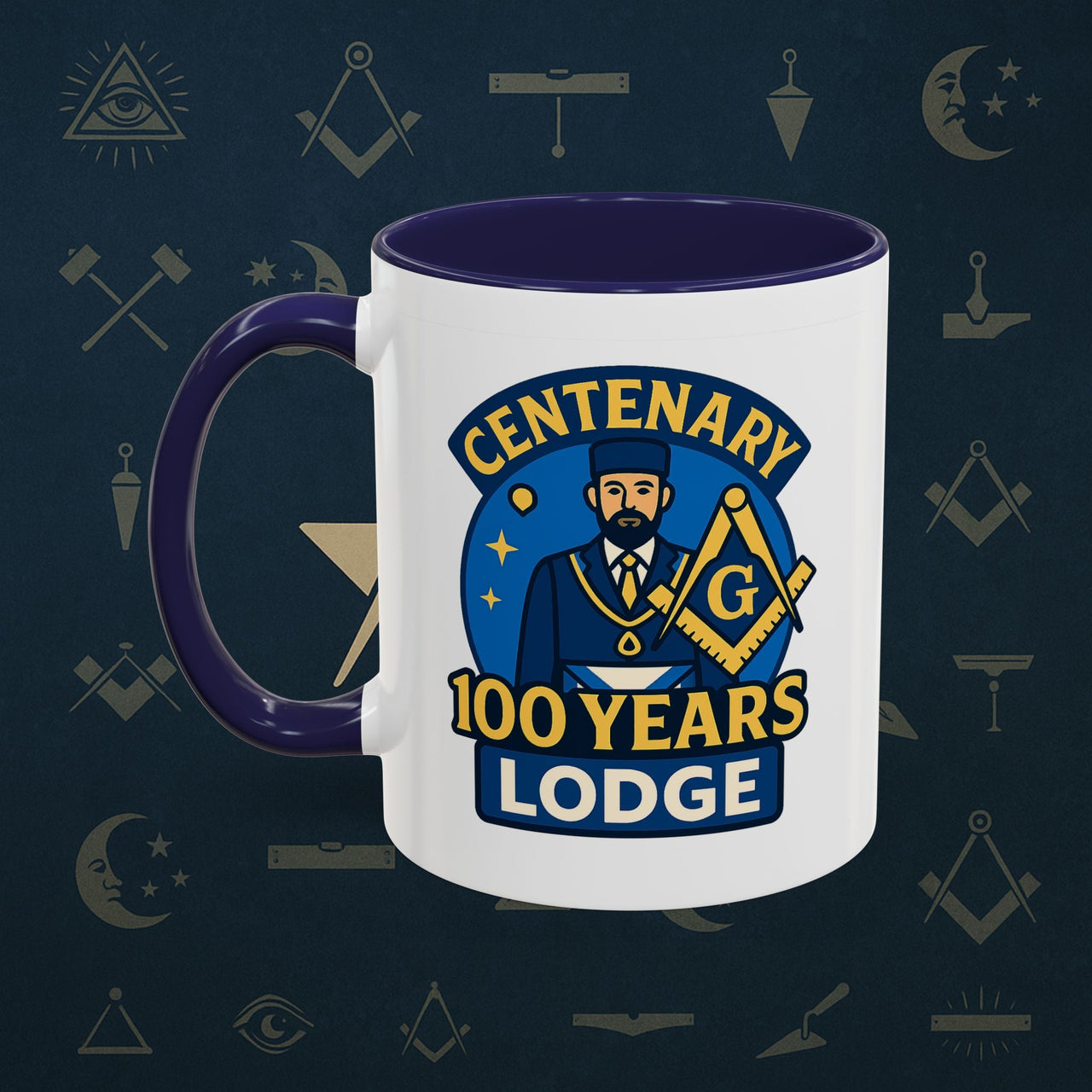 Masonic Mugs - Centennial Brotherhood - 100 years lodge anniversary Printify
