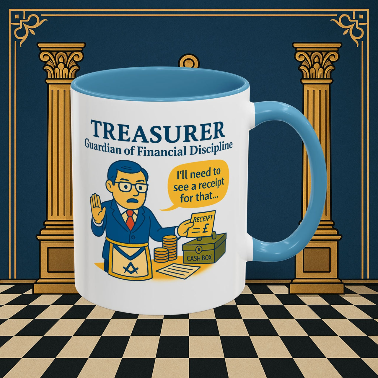 Masonic Mugs - Treasurer's Tally - Treasurer Printify