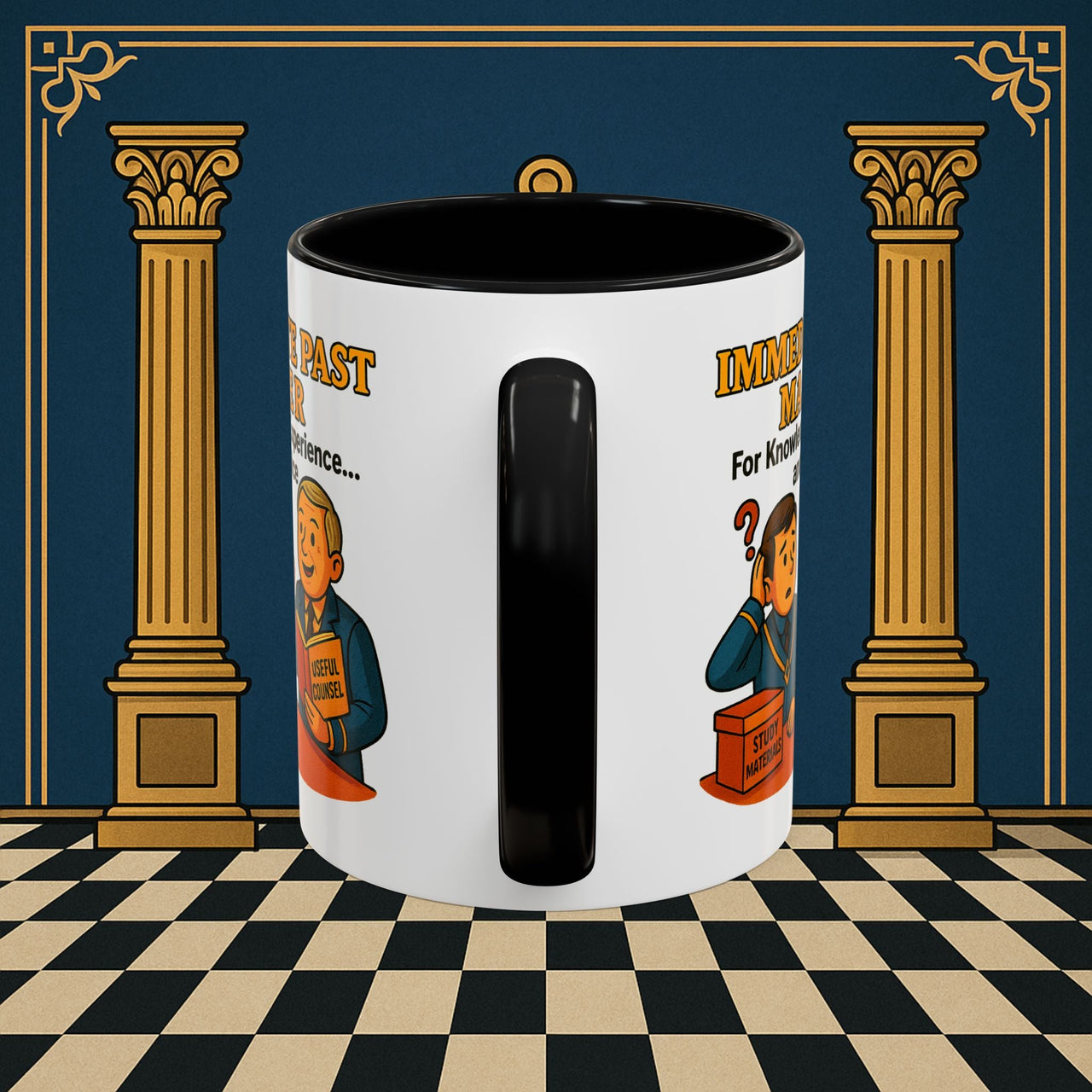 Masonic Mugs - Accent Coloured 11oz Mug - Wisdom Transfer Printify