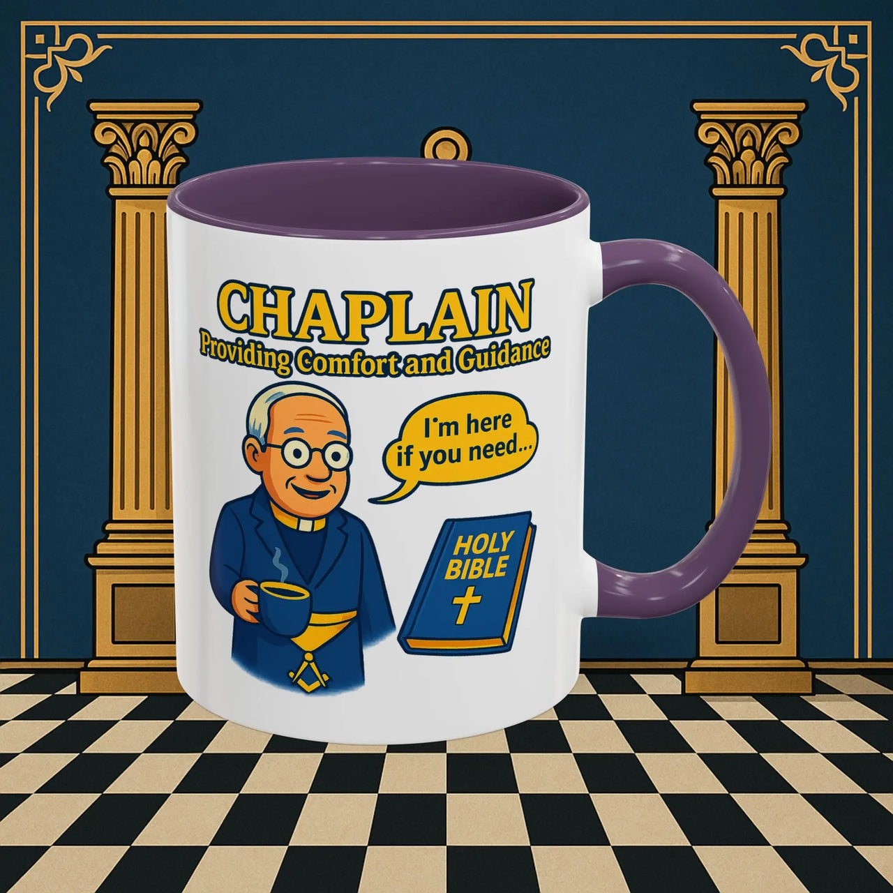 Masonic Mugs Ready to Go - Comfort in Faith - Chaplain Printify