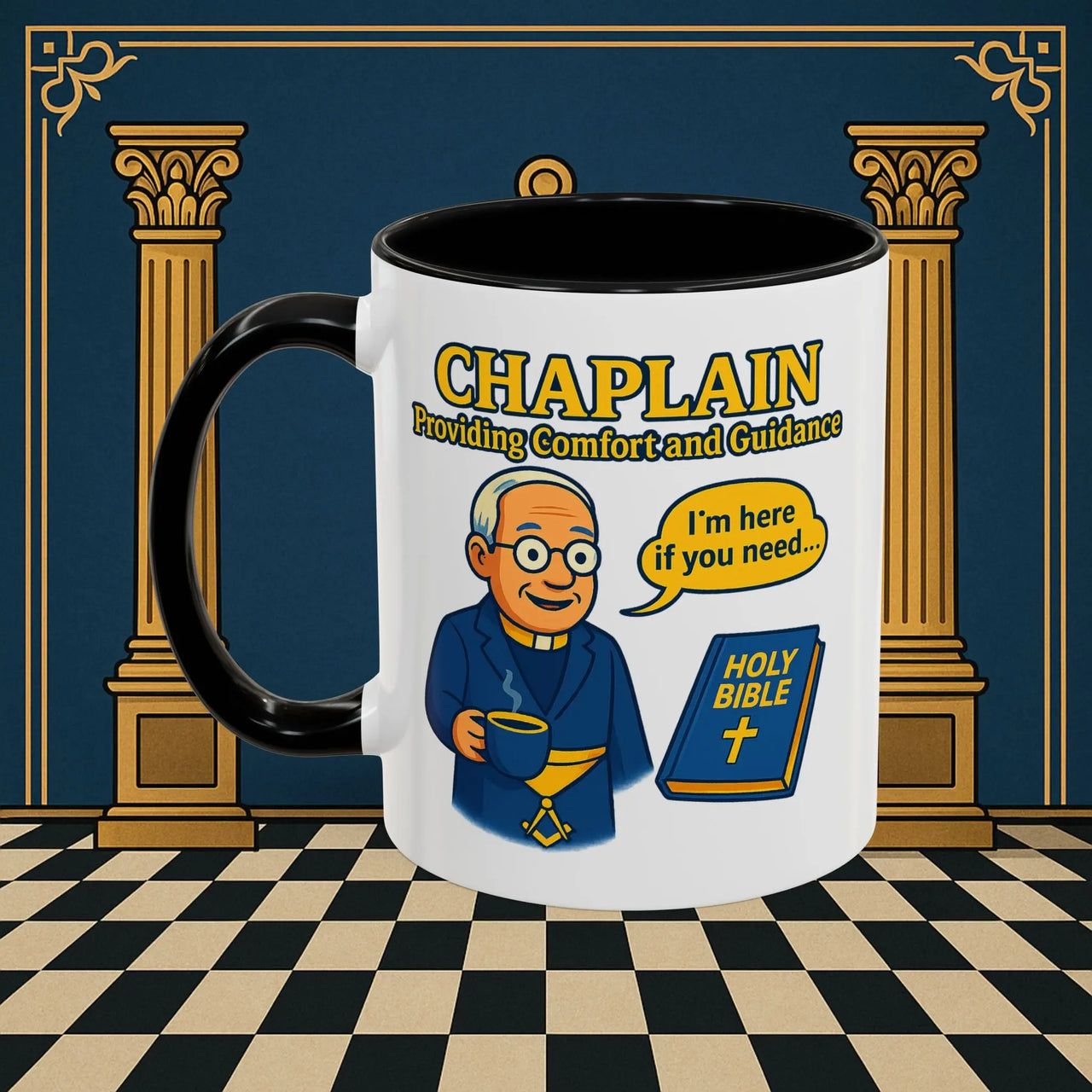 Masonic Mugs Ready to Go - Comfort in Faith - Chaplain Printify
