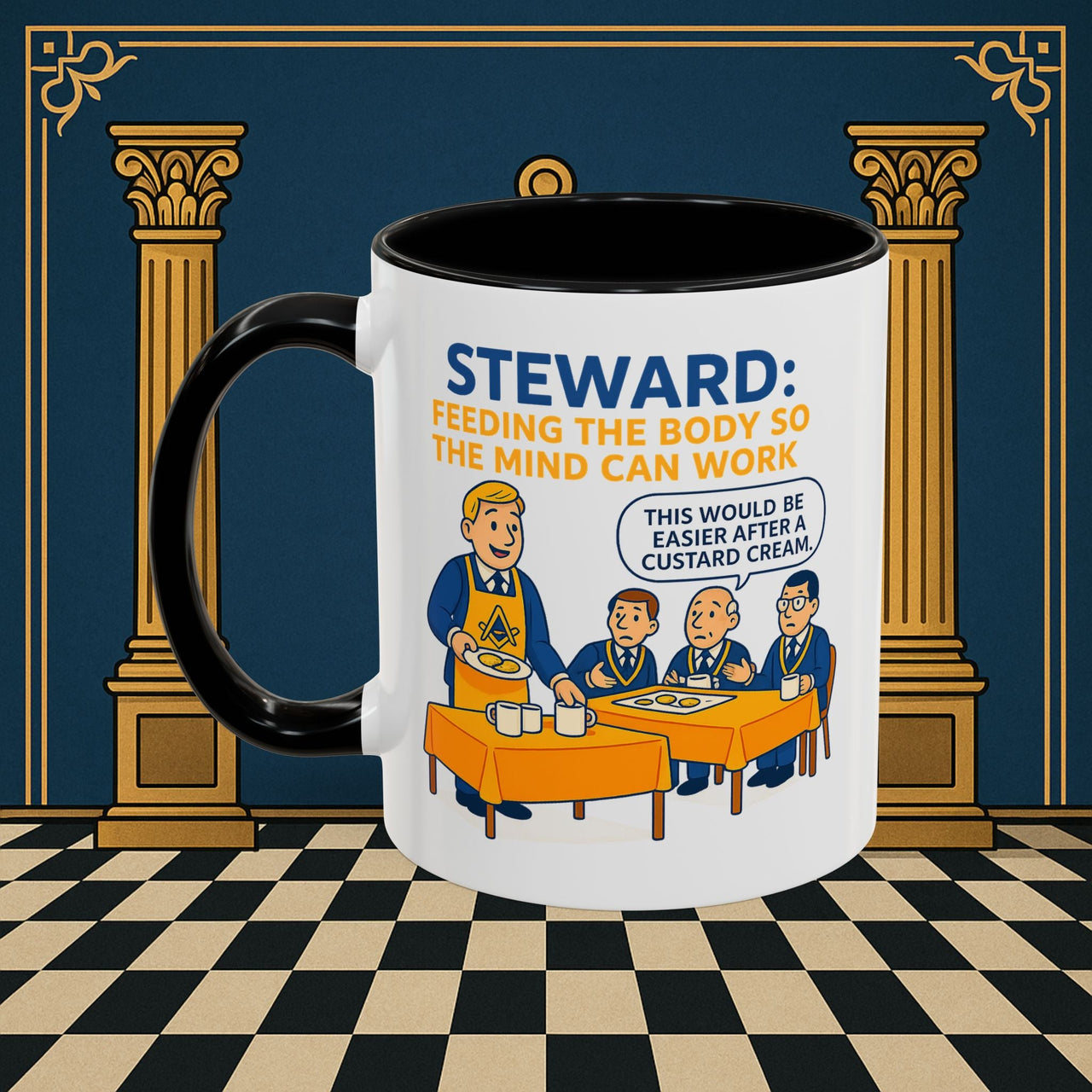 Masonic Mugs - Refreshment of Reason - Steward Printify