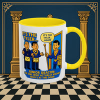 Masonic Mugs - Masonic Mysteries Unveiled: Lodge Leadership Comedy, Junior Deacon Printify