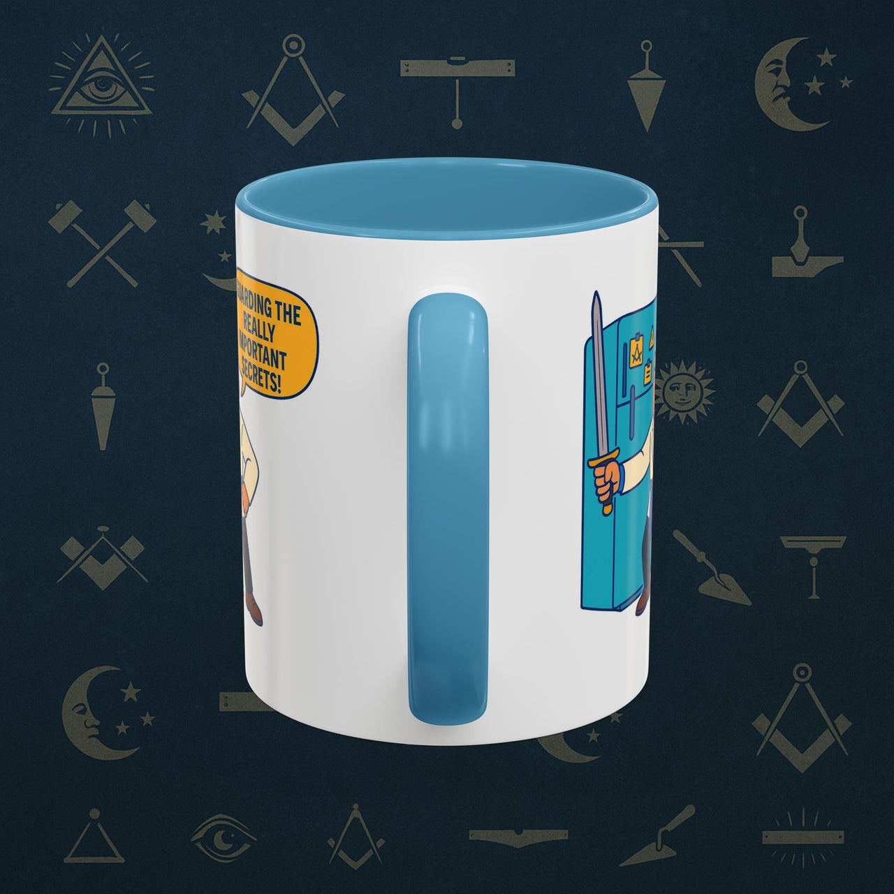 Masonic Mugs - Secret Fridge Defender - Tyler Printify
