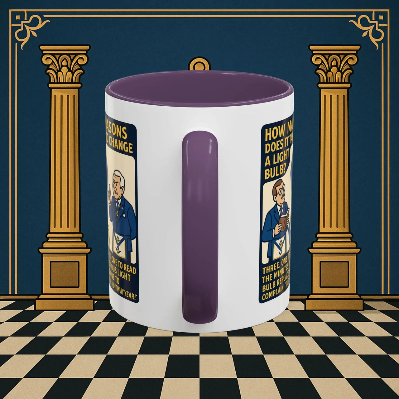 Masonic Mugs Ready to Go – How Many Masons? (Accent Coloured 11oz Mug) Printify
