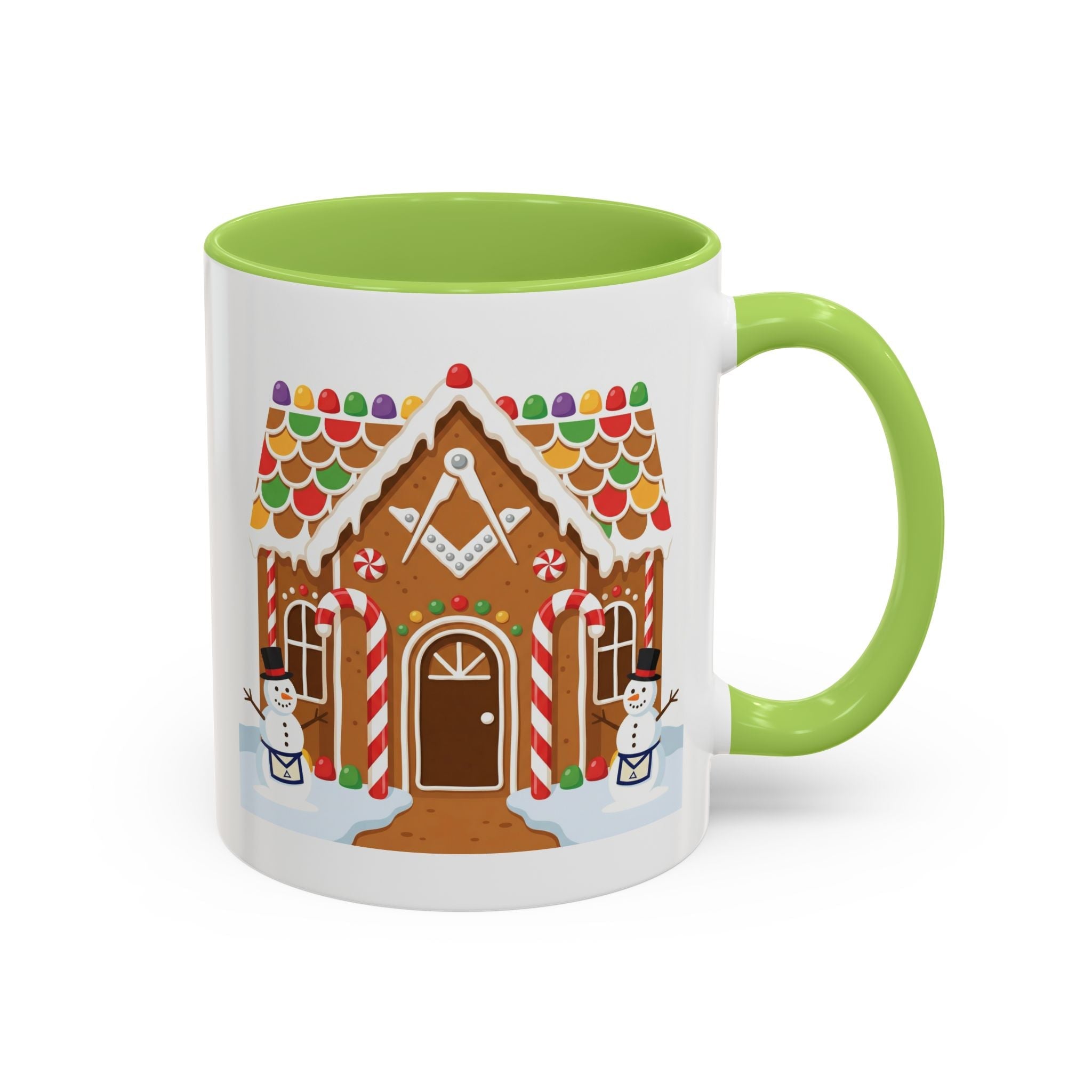 Masonic Gingerbread House — Festive Freemason Holiday Ugly Sweater Design Printify