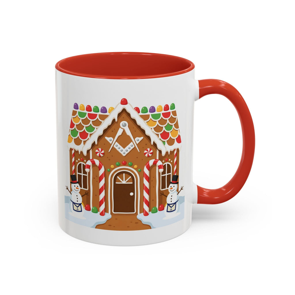 Masonic Gingerbread House — Festive Freemason Holiday Ugly Sweater Design Printify