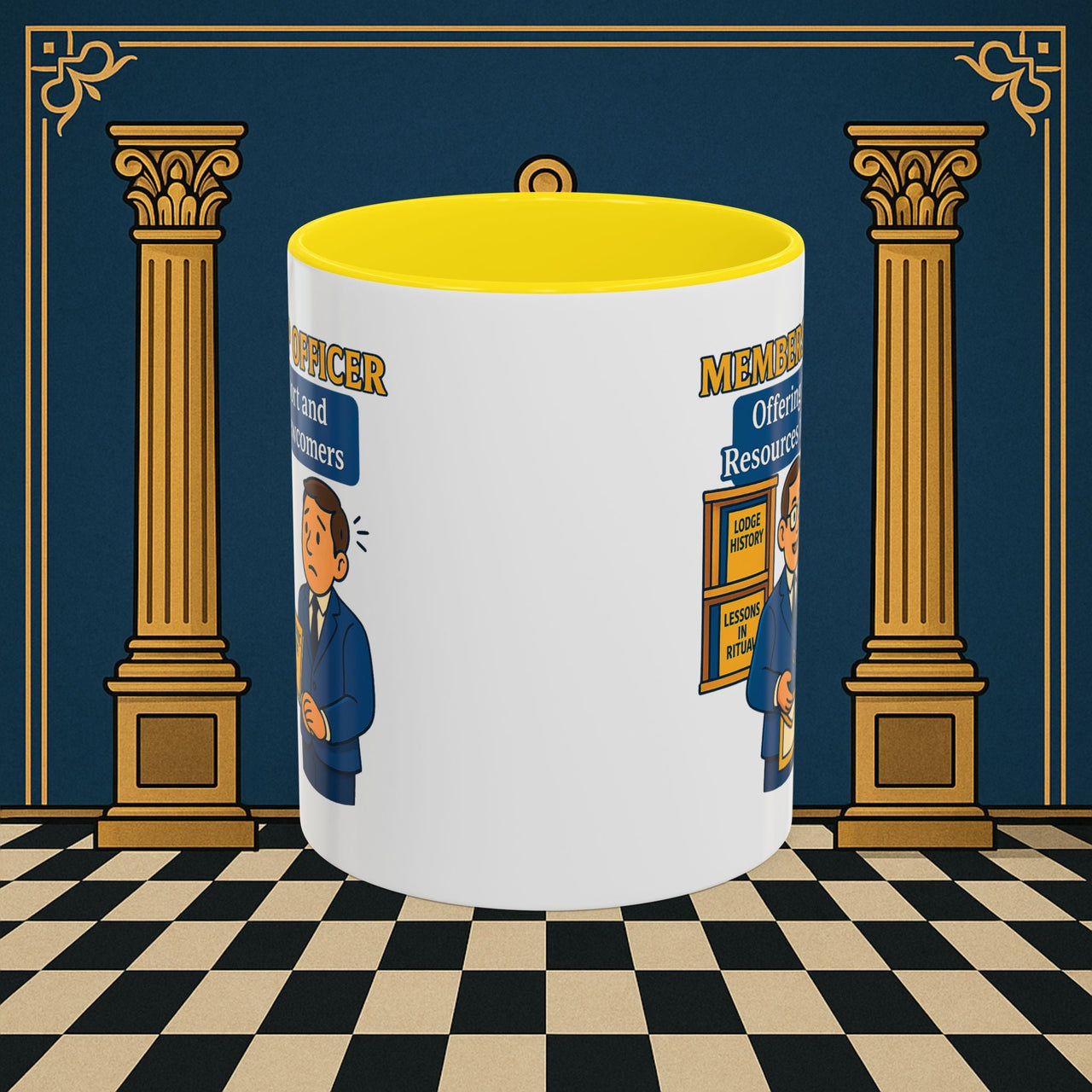 Masonic Mugs - Welcoming New Brothers - Membership Secretary Printify