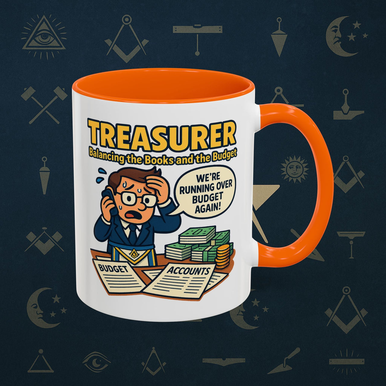 Masonic Mugs - Budget Blues - Treasurer Printify
