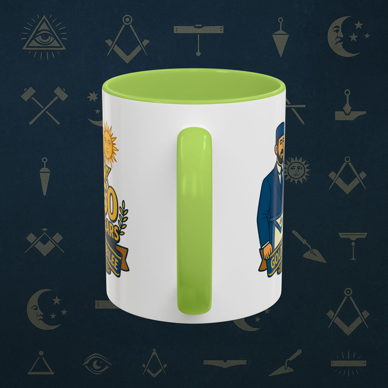 Masonic Mugs - Masonic Golden Jubilee - 50 years anniversary Printify