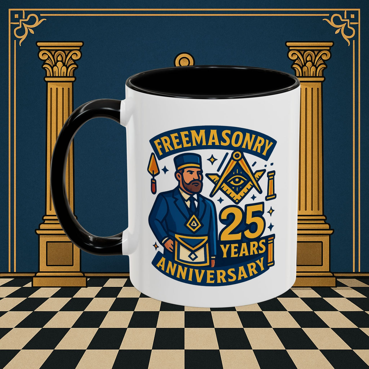 Masonic Mugs - Masonic Legacy - 25 years anniversary Printify