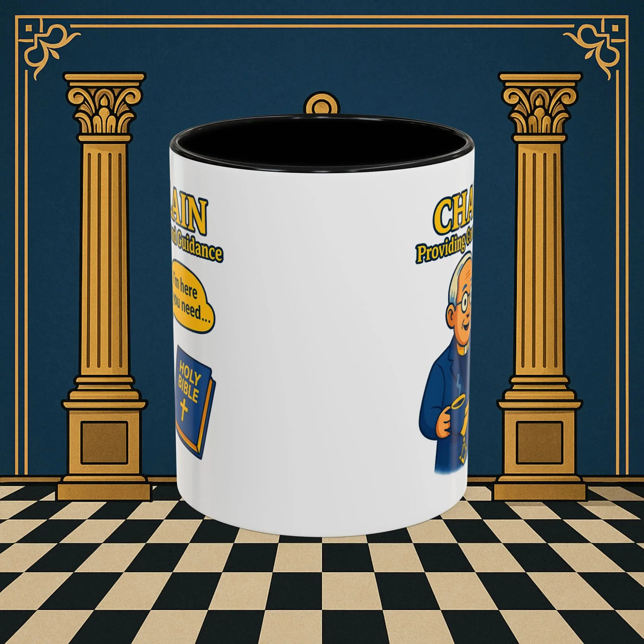 Masonic Mugs Ready to Go - Comfort in Faith - Chaplain Printify