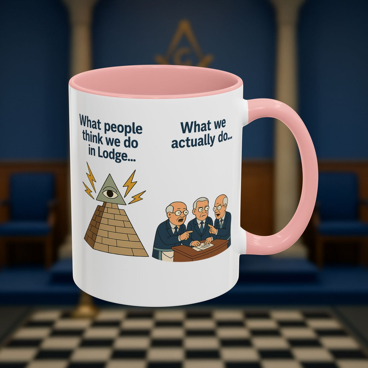 Masonic Mugs Ready to Go – Just for the Ceremony (Accent Coloured 11oz Mug) Printify