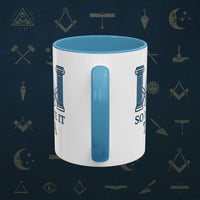Masonic Mugs Ready to Go – So Mote It Tea (Accent Coloured 11oz Mug) Printify