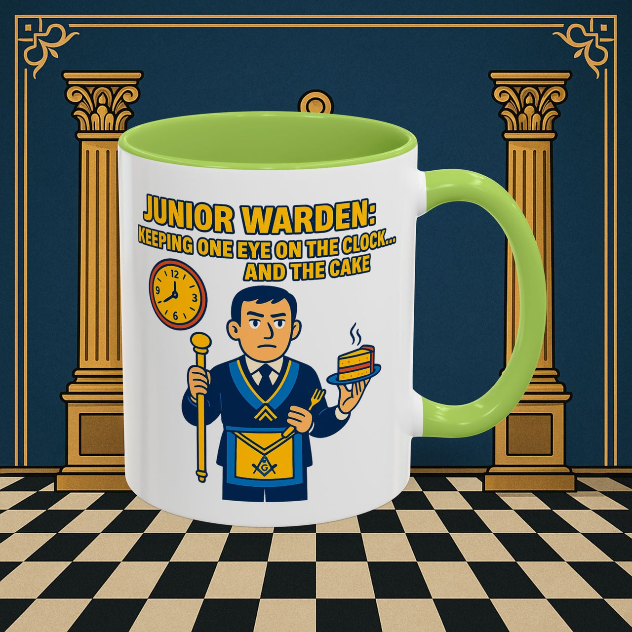 Masonic Mugs - Masonic Vigilance: Junior Warden's Timekeeping Duty,  Junior Warden Printify
