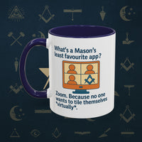 Masonic Mugs Ready to Go – Least Favourite App (Accent Coloured 11oz Mug) Printify