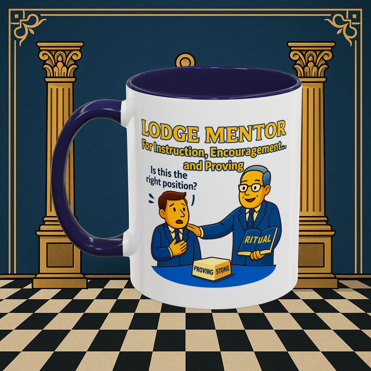 Masonic Mugs - Lodge Mentor Guidance: Masonic Ritual Instruction, Lodge Mentor Printify