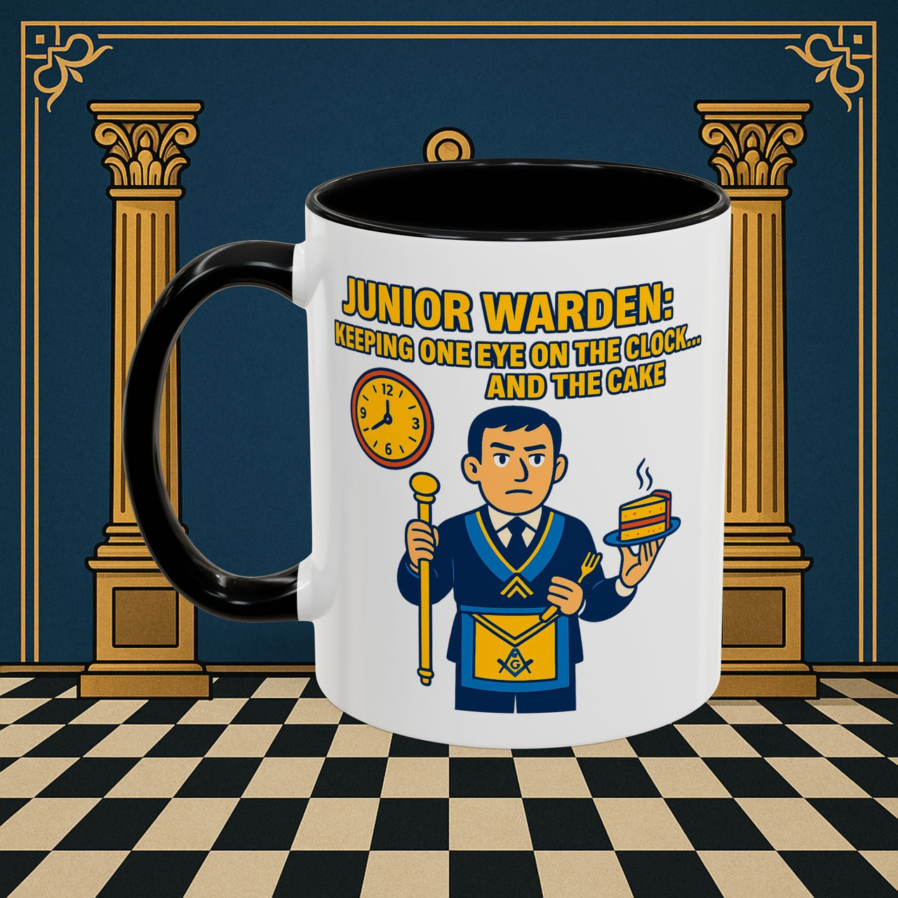 Masonic Mugs - Masonic Vigilance: Junior Warden's Timekeeping Duty,  Junior Warden Printify