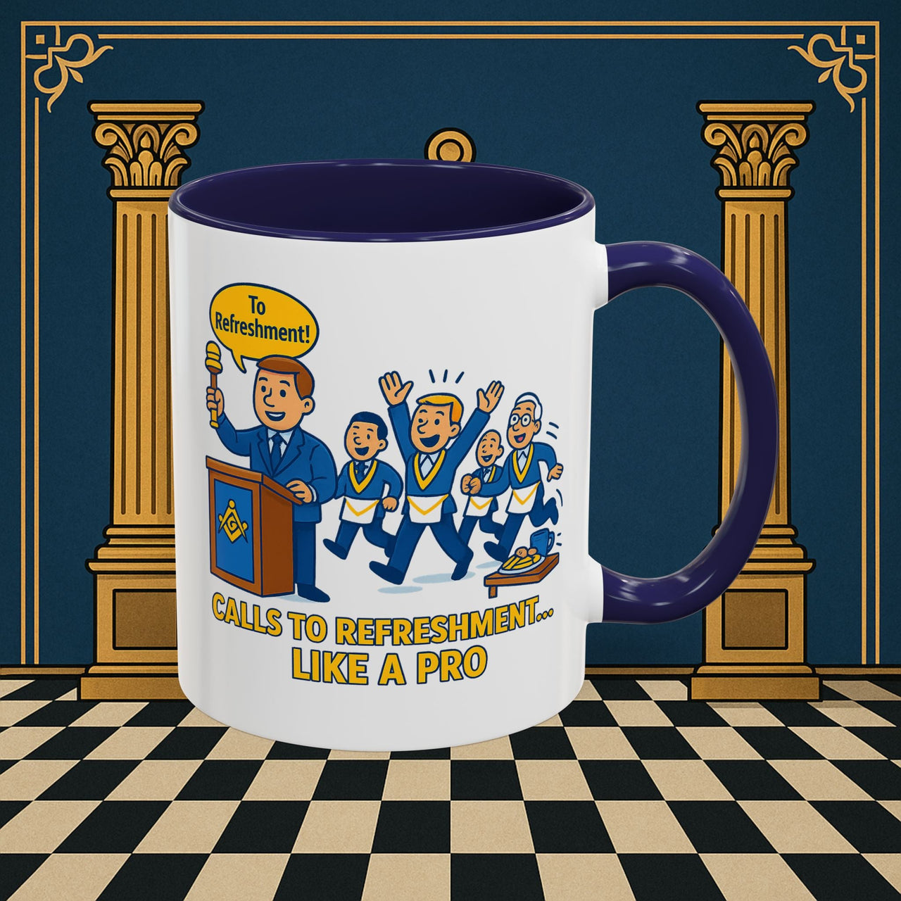 Masonic Mugs - Masonic Refreshment Revelry: Fraternal Lodge Humor, Junior Warden Printify