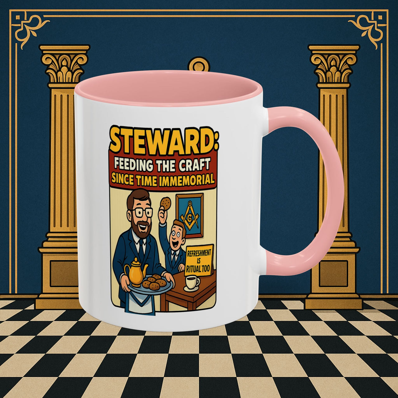 Masonic Mugs - Feeding Freemasonry's Fellowship - Steward Printify