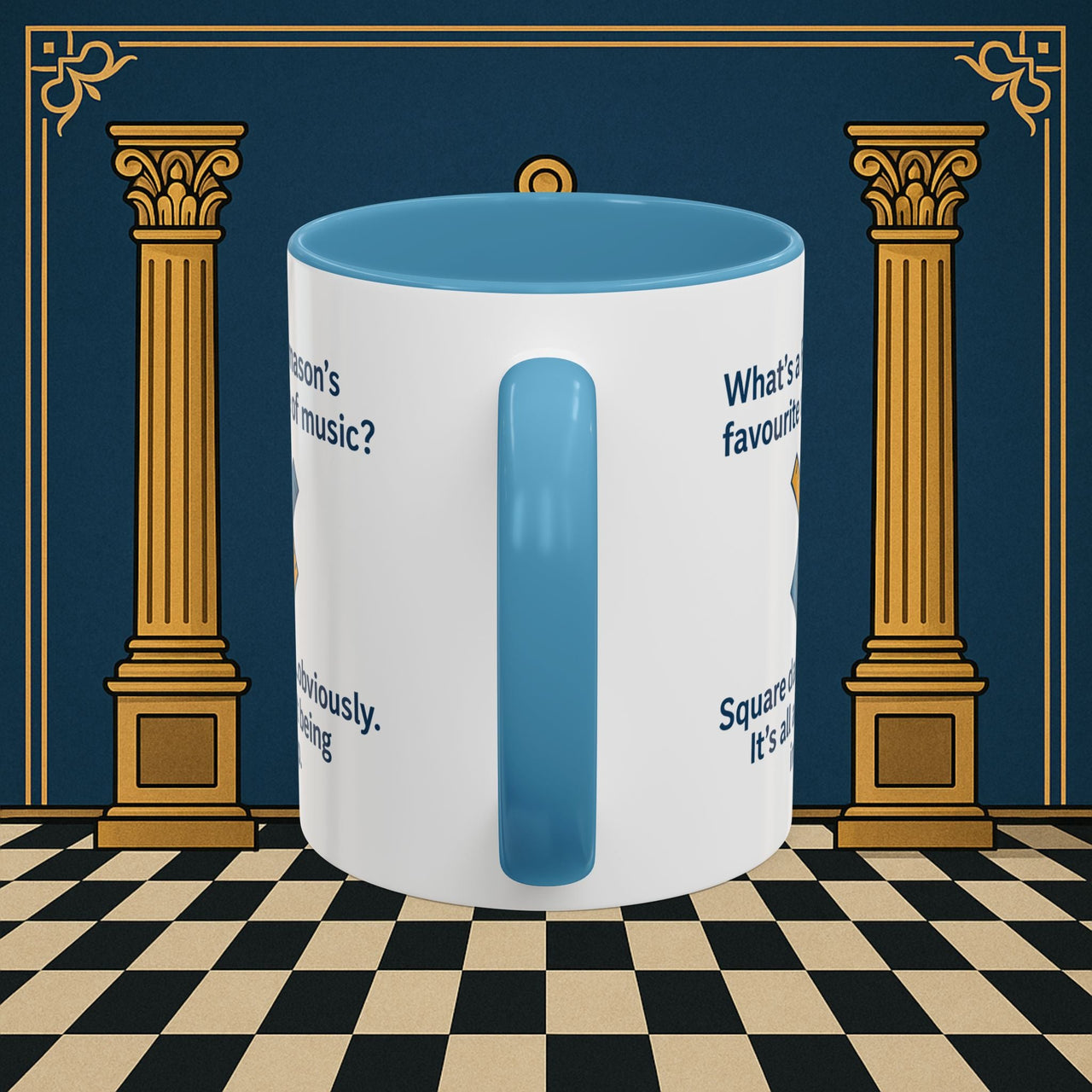Masonic Mugs Ready to Go – Favourite Type of Music (Accent Coloured 11oz Mug) Printify