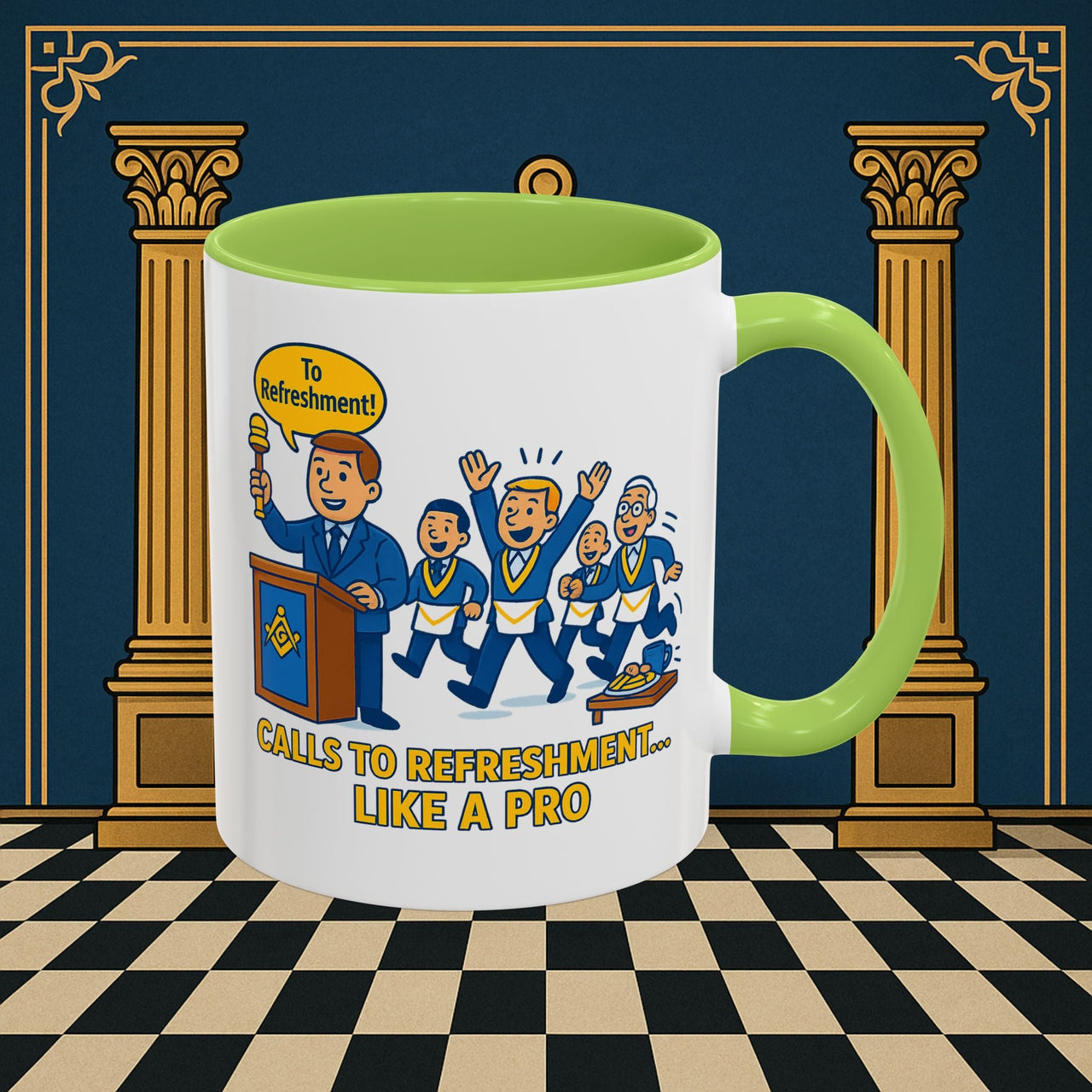 Masonic Mugs - Masonic Refreshment Revelry: Fraternal Lodge Humor, Junior Warden Printify