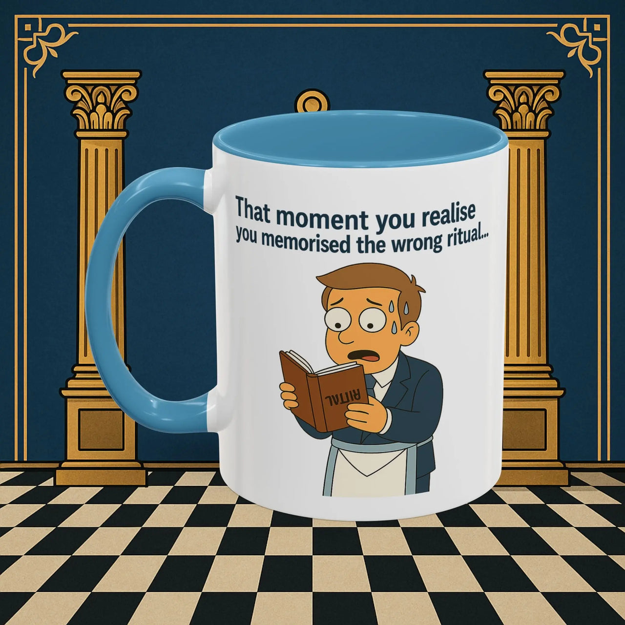Masonic Mugs Ready to Go – Wrong Ritual (Accent Coloured 11oz Mug) Printify