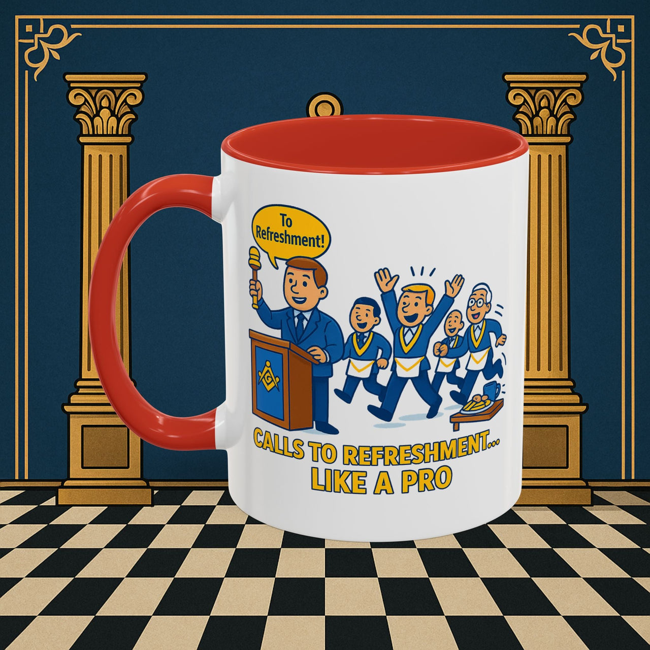 Masonic Mugs - Masonic Refreshment Revelry: Fraternal Lodge Humor, Junior Warden Printify