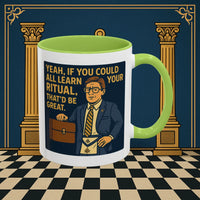 Masonic Mugs Ready to Go – Learn Your Ritual (Accent Coloured 11oz Mug) Printify