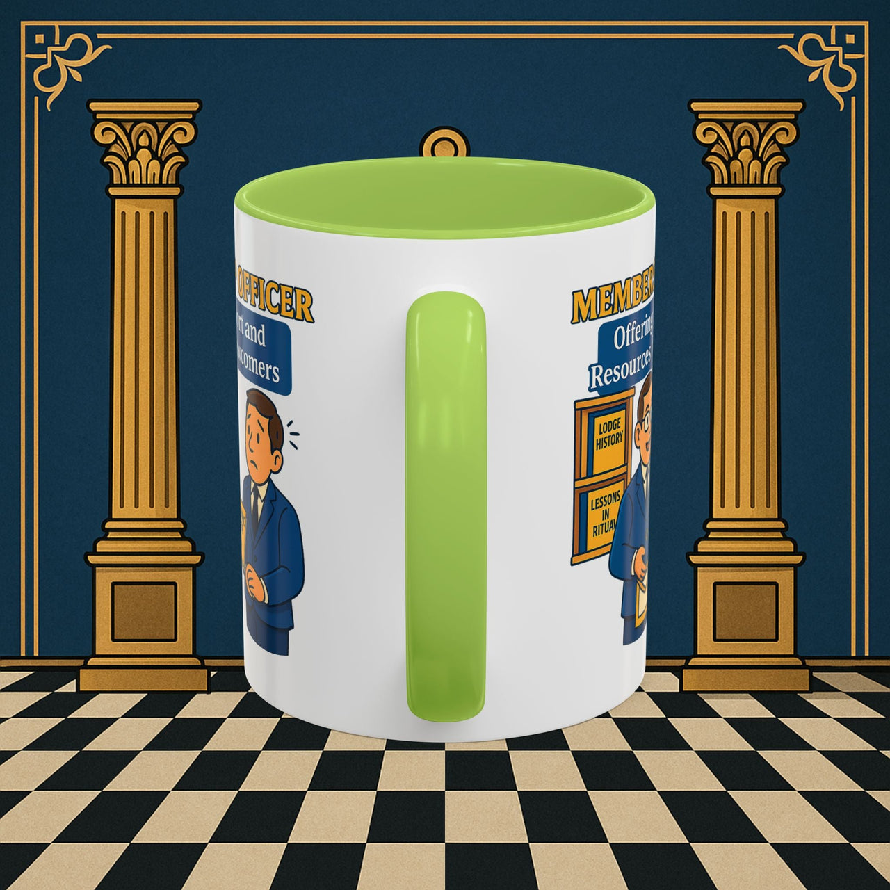 Masonic Mugs - Welcoming New Brothers - Membership Secretary Printify