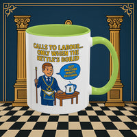 Masonic Mugs - Masonic Tea Break: Fraternal Humor in Comic Book Style, Junior Warden Printify
