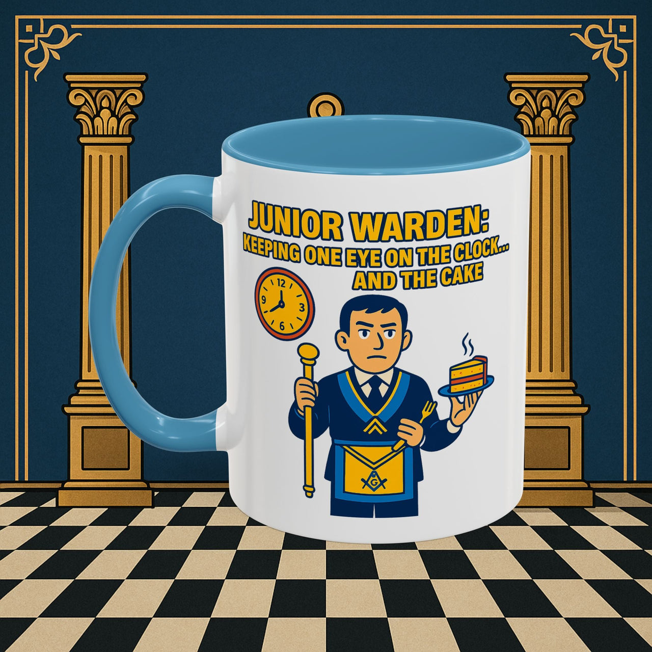 Masonic Mugs - Masonic Vigilance: Junior Warden's Timekeeping Duty,  Junior Warden Printify