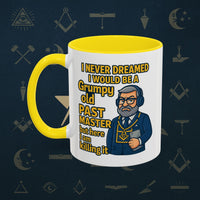 Masonic Mugs – Grumpy Old Past Master (Accent Coloured 11oz Mug) Printify