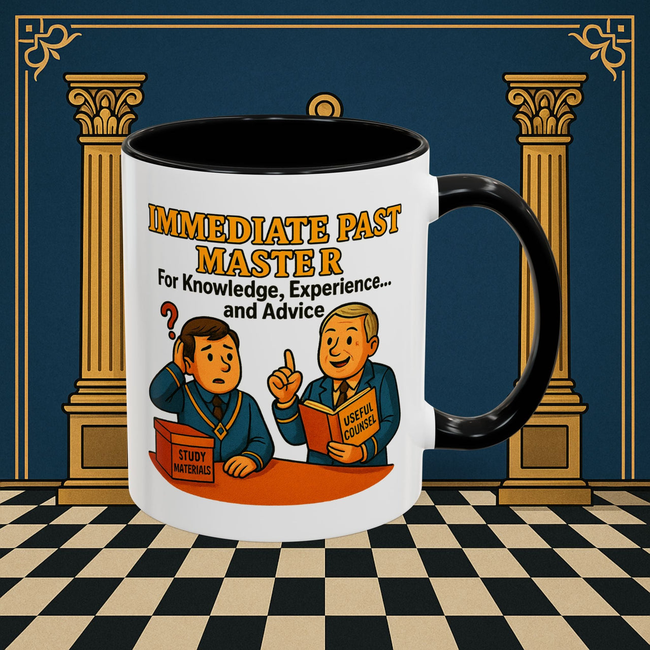 Masonic Mugs - Accent Coloured 11oz Mug - Wisdom Transfer Printify