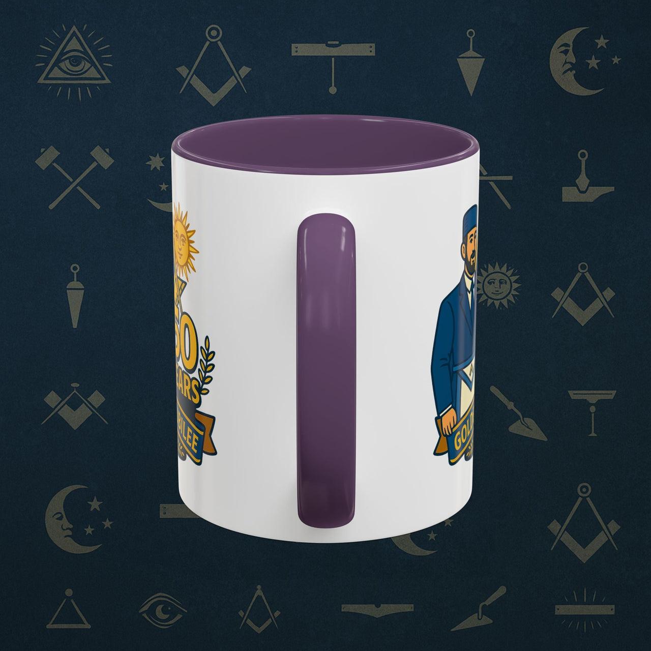 Masonic Mugs - Masonic Golden Jubilee - 50 years anniversary Printify