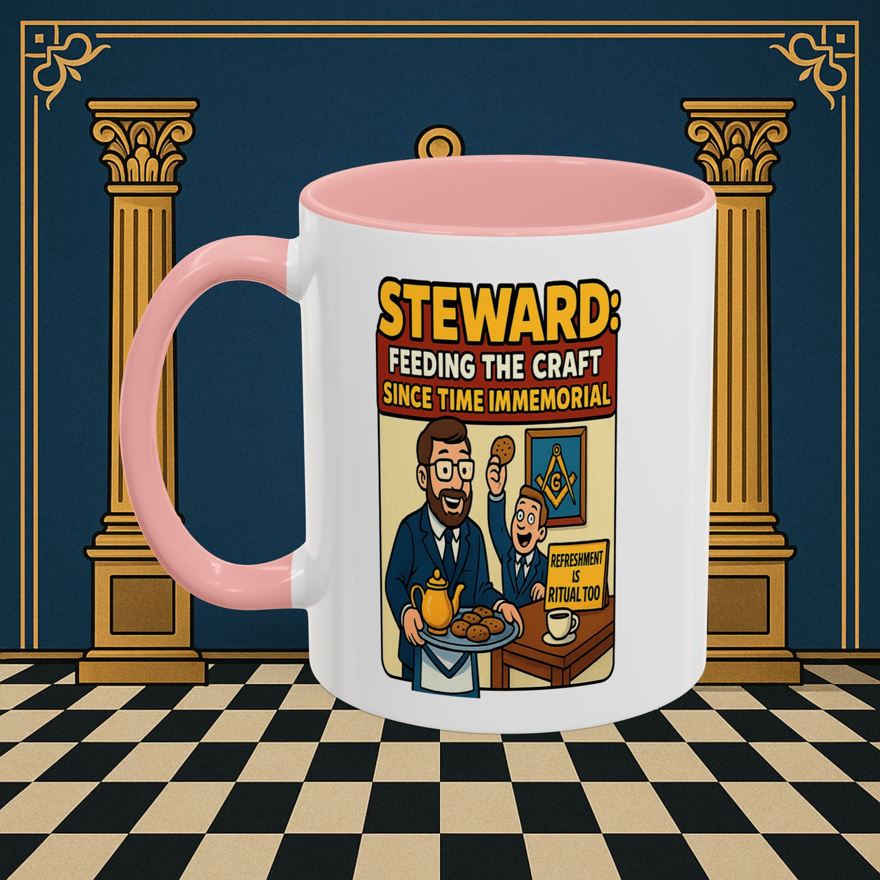 Masonic Mugs - Feeding Freemasonry's Fellowship - Steward Printify