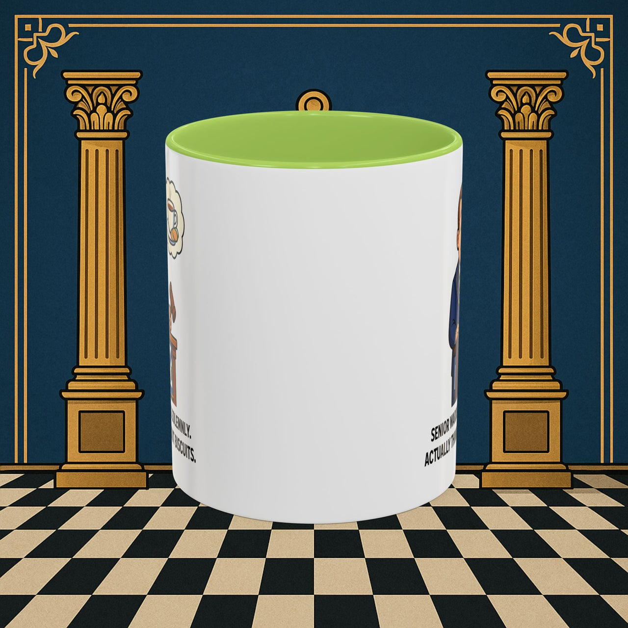 Masonic Mugs - Biscuits on the Brain - Senior Warden Printify
