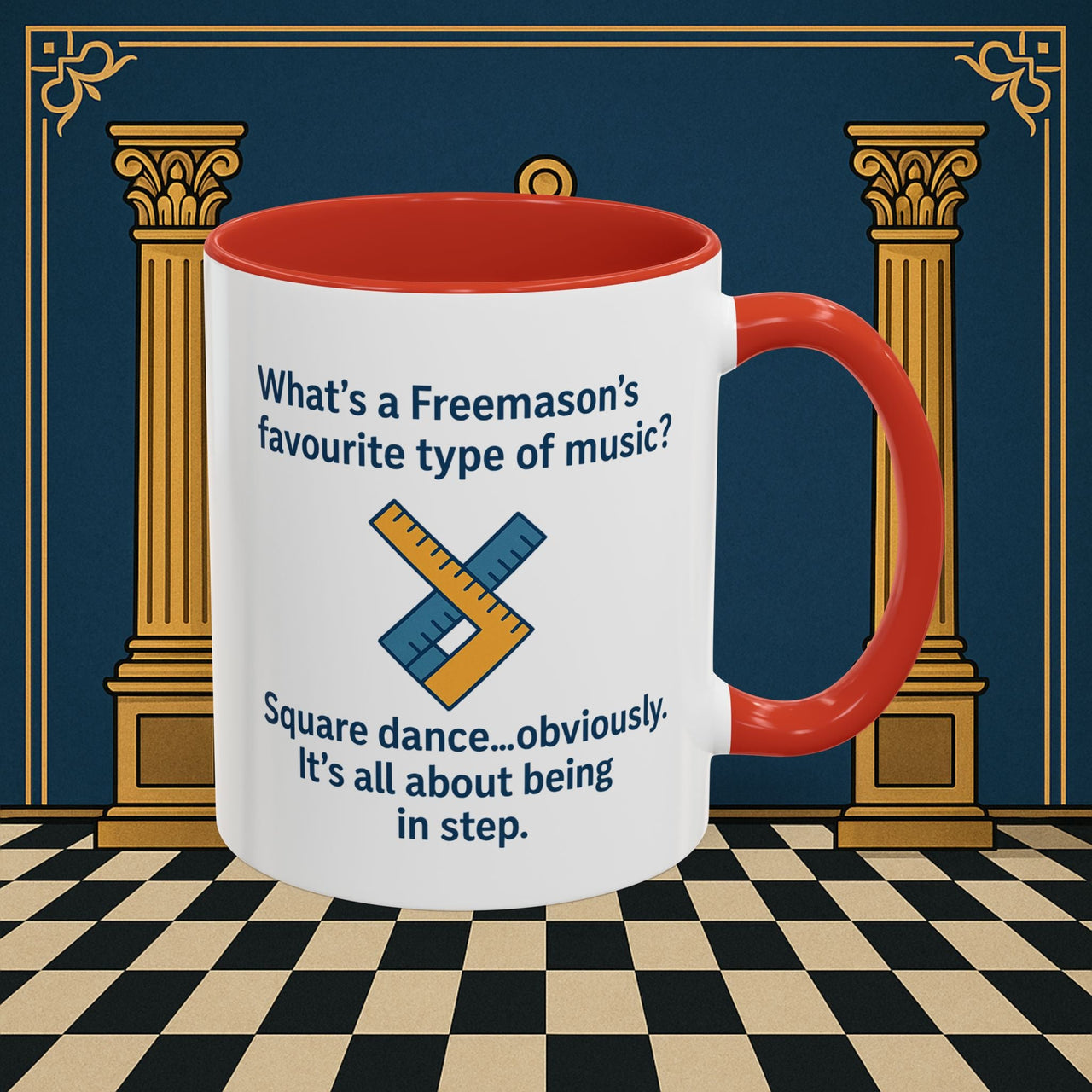 Masonic Mugs Ready to Go – Favourite Type of Music (Accent Coloured 11oz Mug) Printify