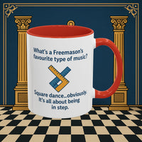 Masonic Mugs Ready to Go – Favourite Type of Music (Accent Coloured 11oz Mug) Printify