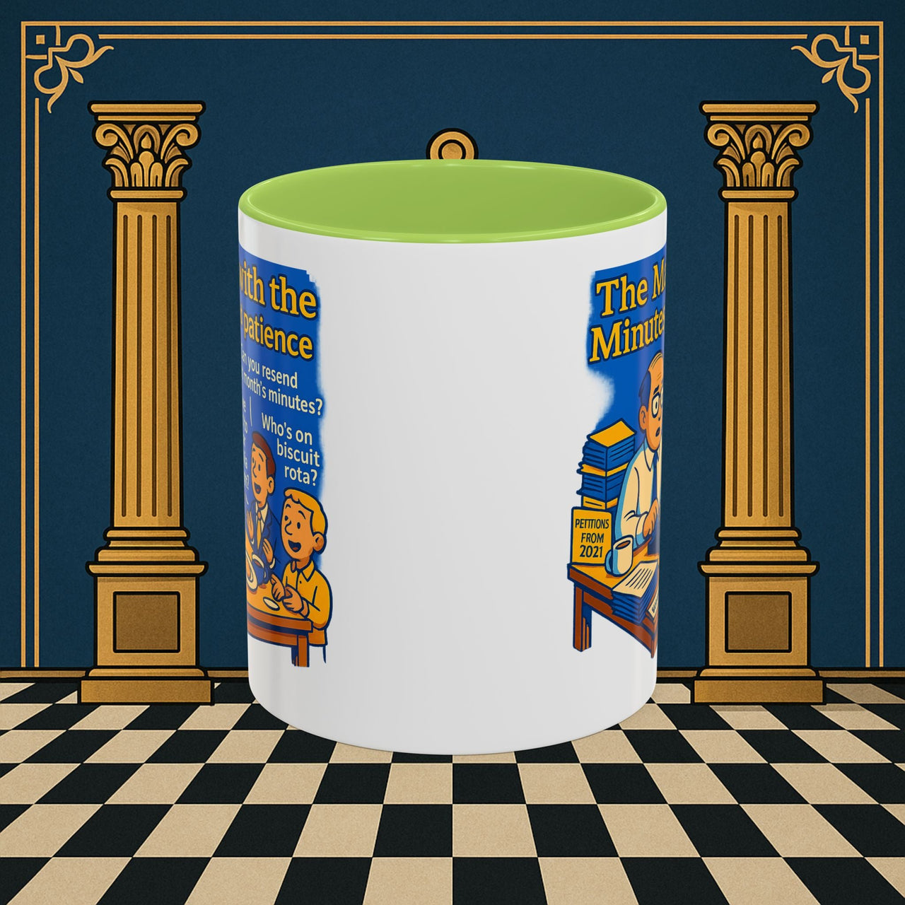 Masonic Mugs - Bureaucratic Blues - Secretary Printify
