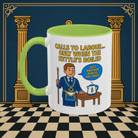 Masonic Mugs - Masonic Tea Break: Fraternal Humor in Comic Book Style, Junior Warden Printify