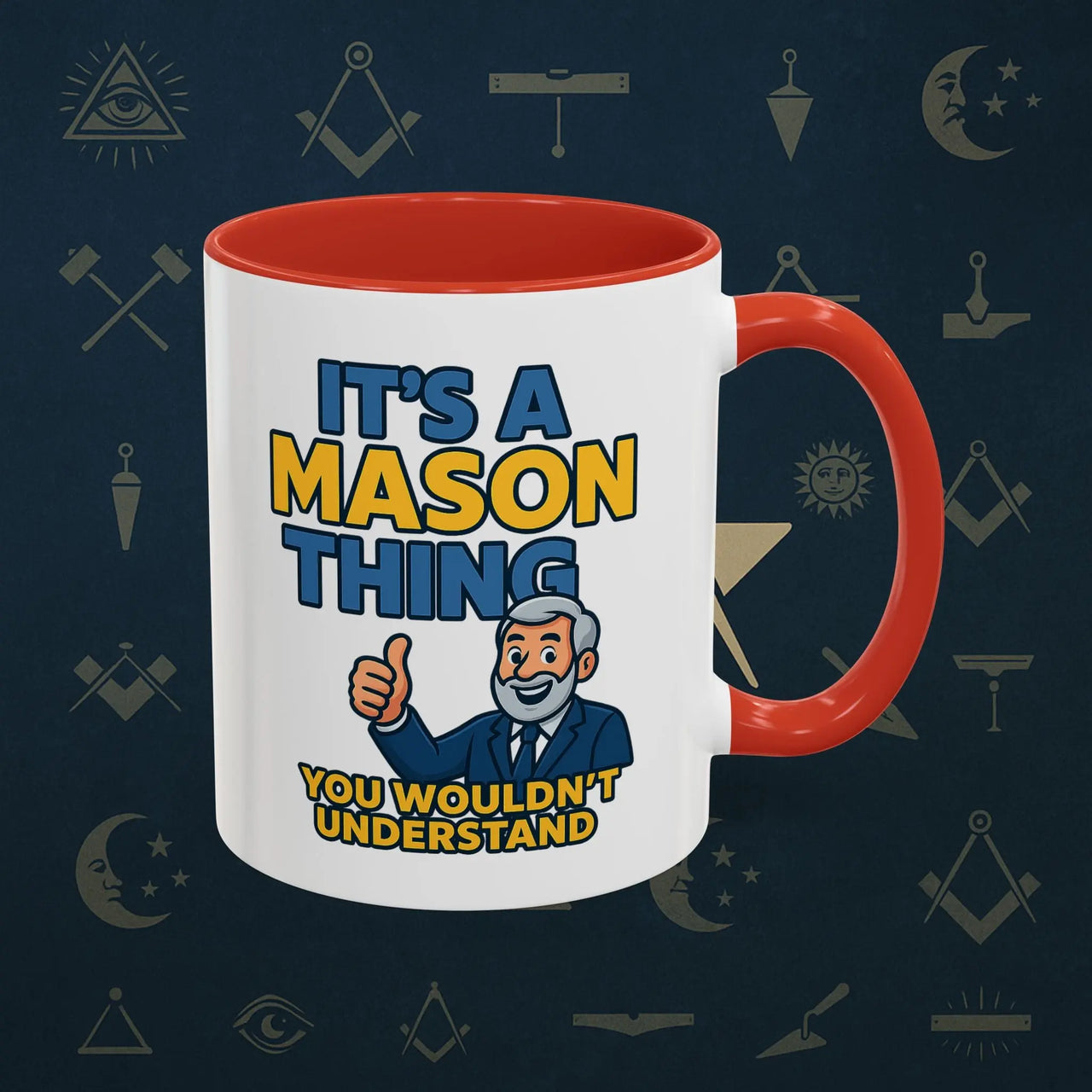 Masonic Mugs Ready to Go – It’s a Mason Thing (Accent Coloured 11oz Mug) Printify
