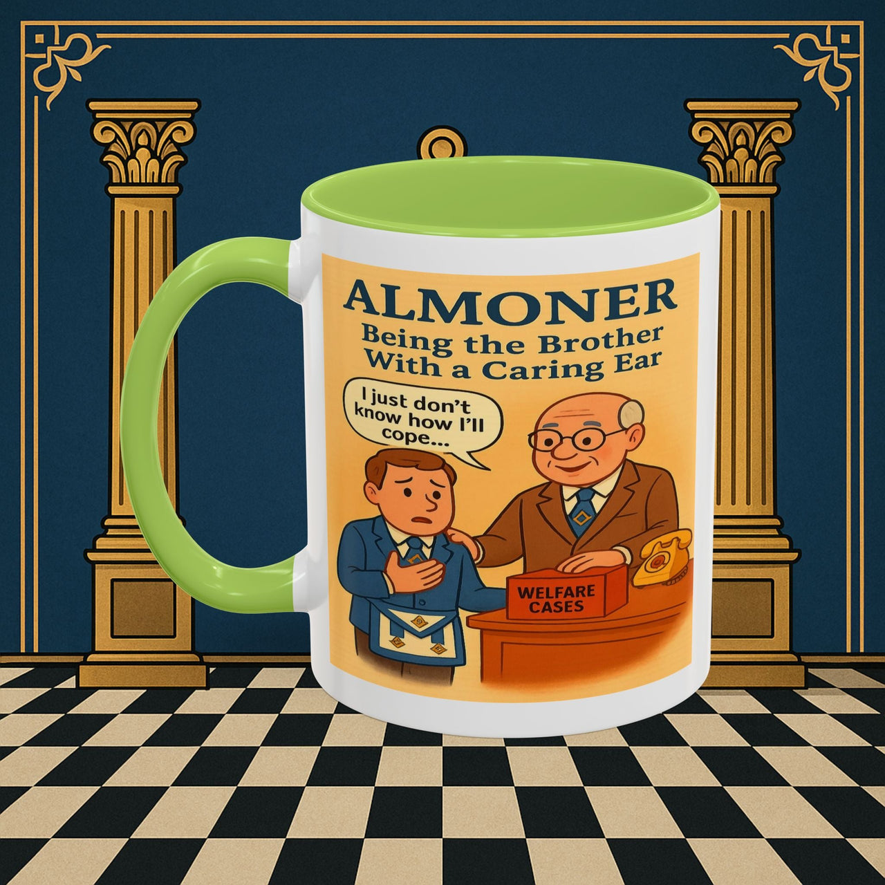 Masonic Mugs - Brotherly Welfare - Almoner Printify