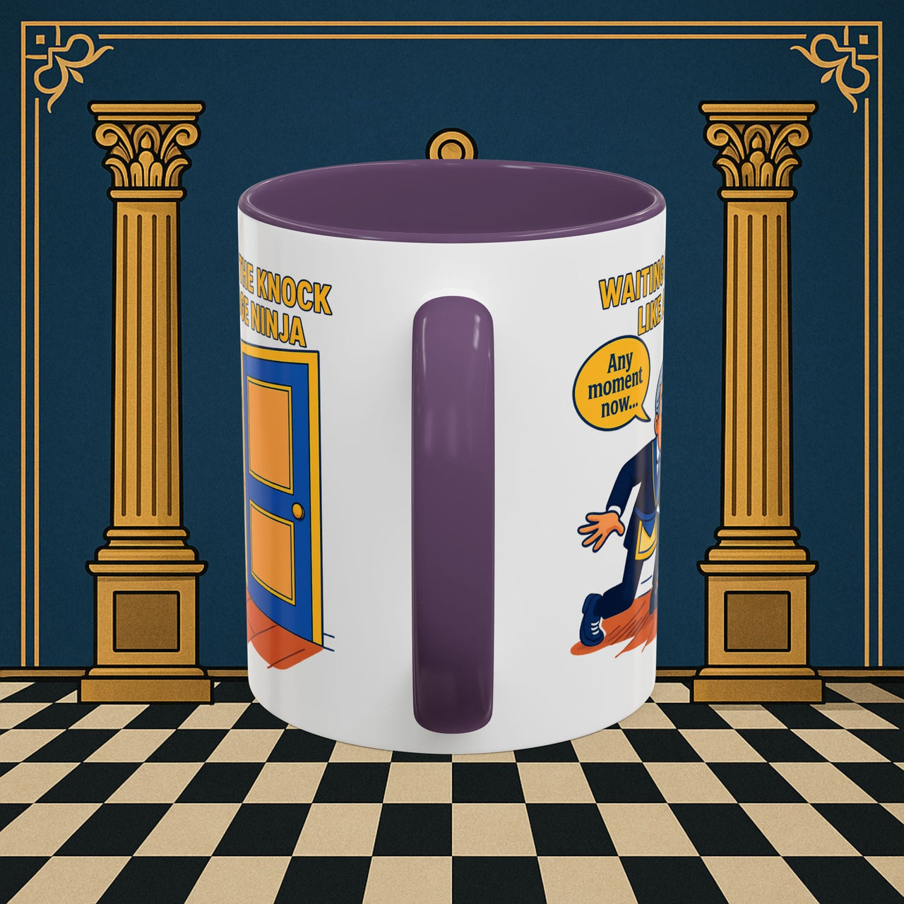 Masonic Mugs - Masonic Anticipation: Lodge Ninja in Waiting, Junior Deacon Printify