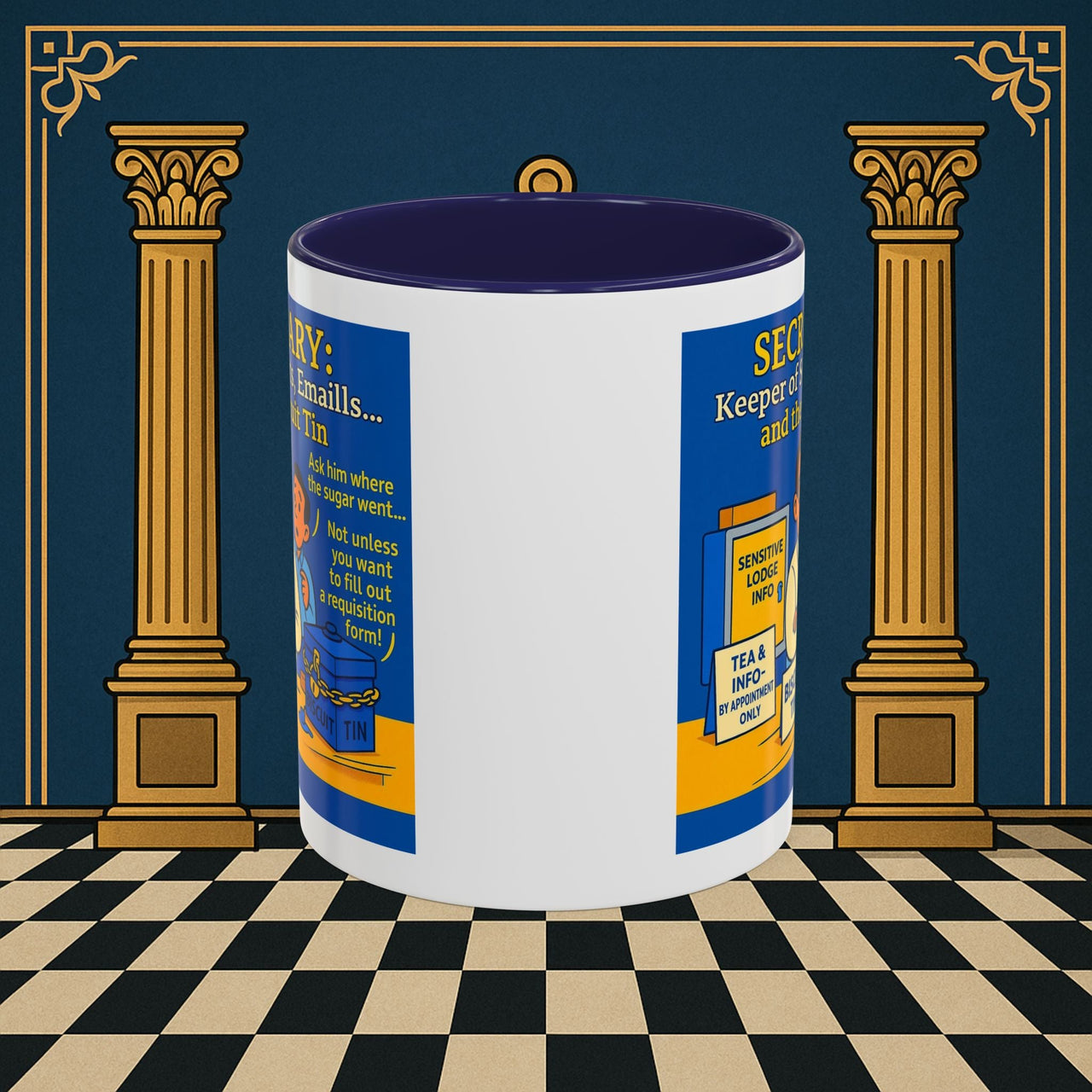 Masonic Mugs - Bureaucratic Biscuit Bouncer - Secretary Printify