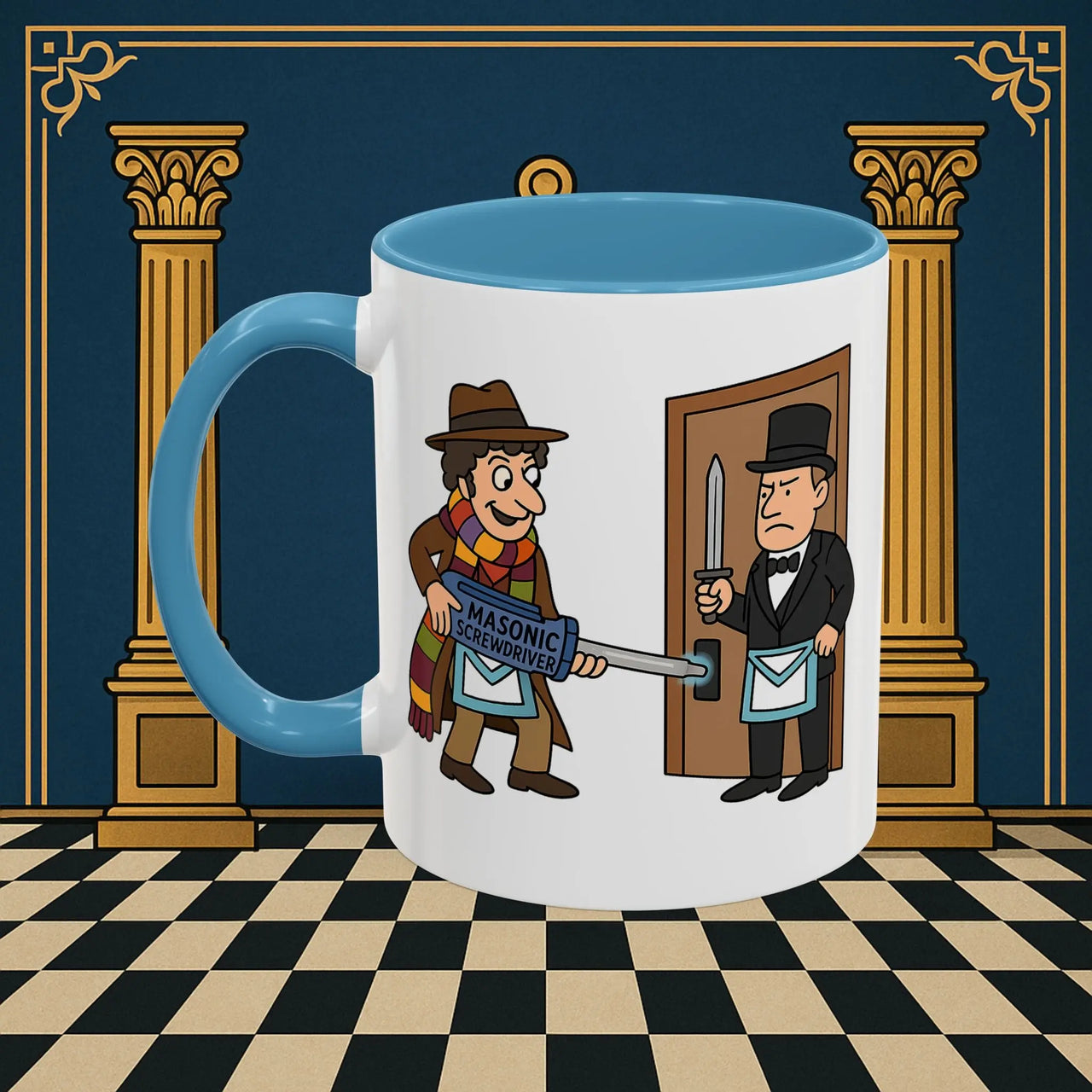 Masonic Mugs – Master of Improvisation (Accent Coloured 11oz Mug) Printify