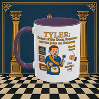 Masonic Mugs - Tyler's Doorway Dilemma - Tyler Printify