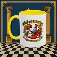 Masonic Mugs – Gavel & Glamour: A Toast to the Ladies (Accent Coloured 11oz Mug) Printify