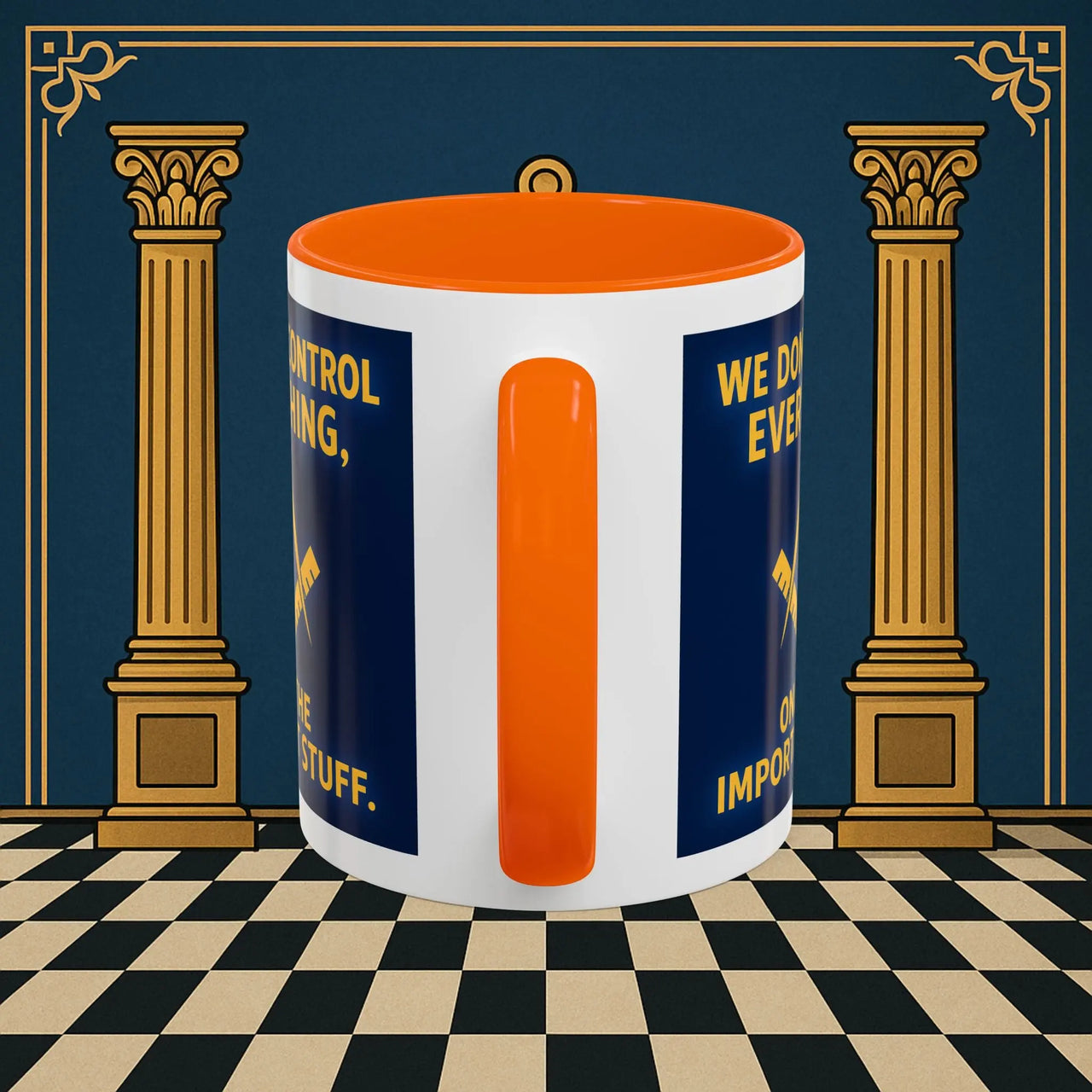 Masonic Mugs Ready to Go – Only the Important Stuff (Accent Coloured 11oz Mug) Printify