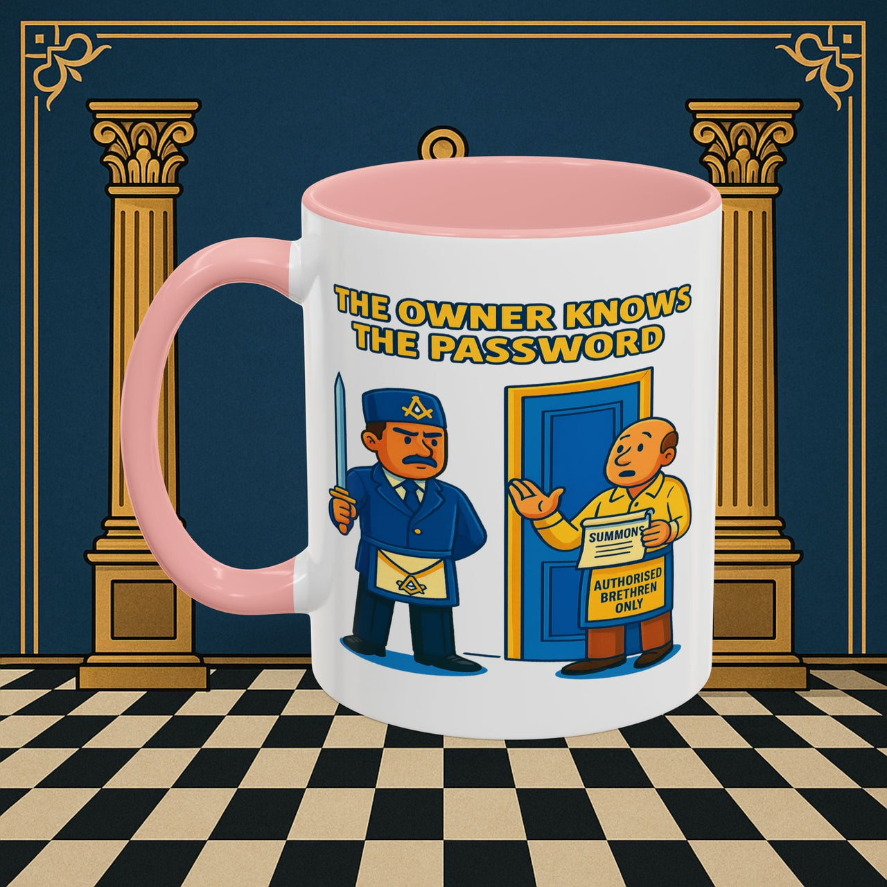 Masonic Mugs - Accent Coloured 11oz Mug - Masonic Mayhem - Inner Guard Printify